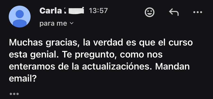 Mensaje de cliente